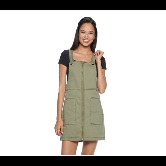 Green overall dress
